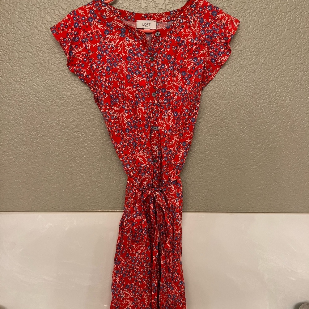 Brand new floral print LOFT dress